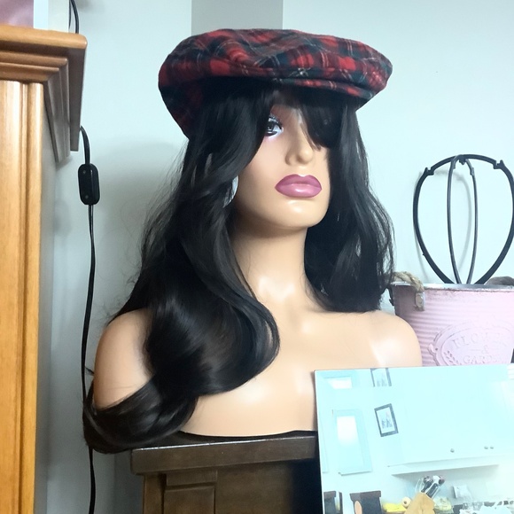 Vintage Pendleton Wool Plaid Red Cap fit women’s L-XL - Picture 3 of 15